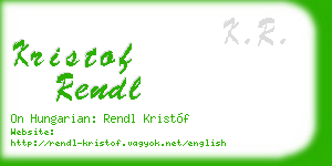 kristof rendl business card